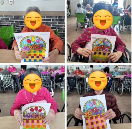 인지미술활동(꽃바구니 직조짜기)